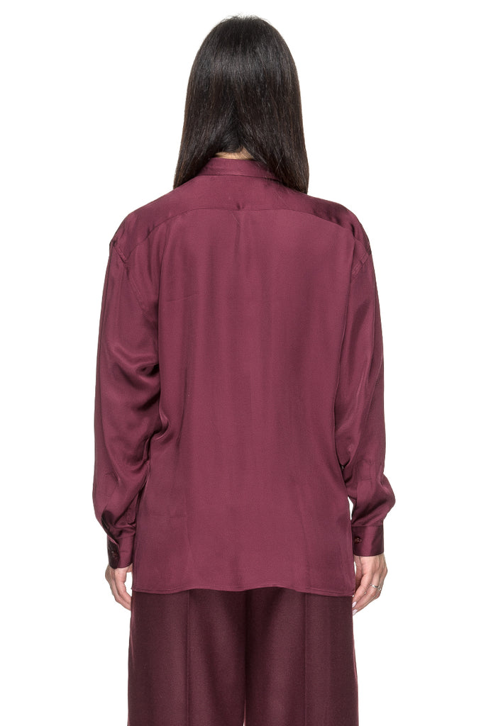 CAMICIA OVER BORDEAUX MARSEM