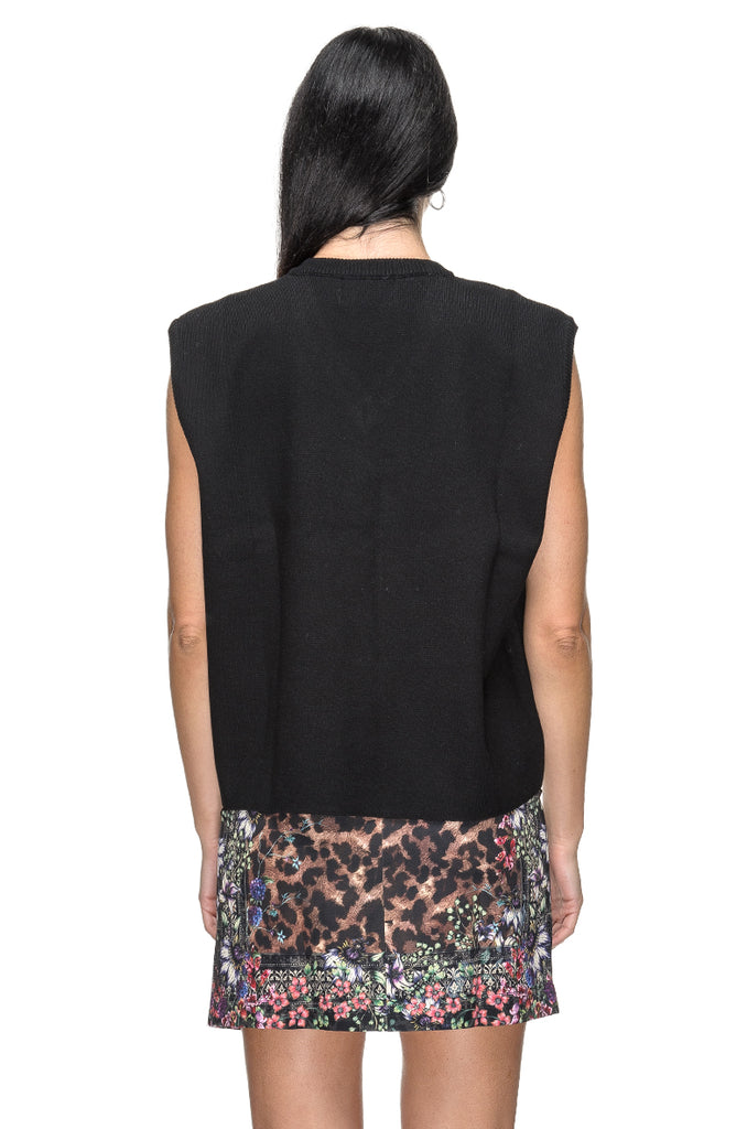 GILET VISCOSA OVER NERO MARSEM