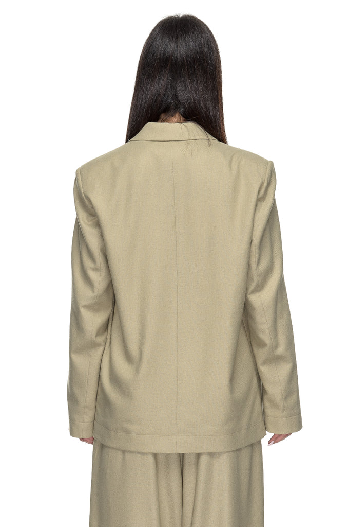 JACKET VISCOSE FLANNEL VIRGIN WOOL LICHEN PHISIQUE DU ROLE