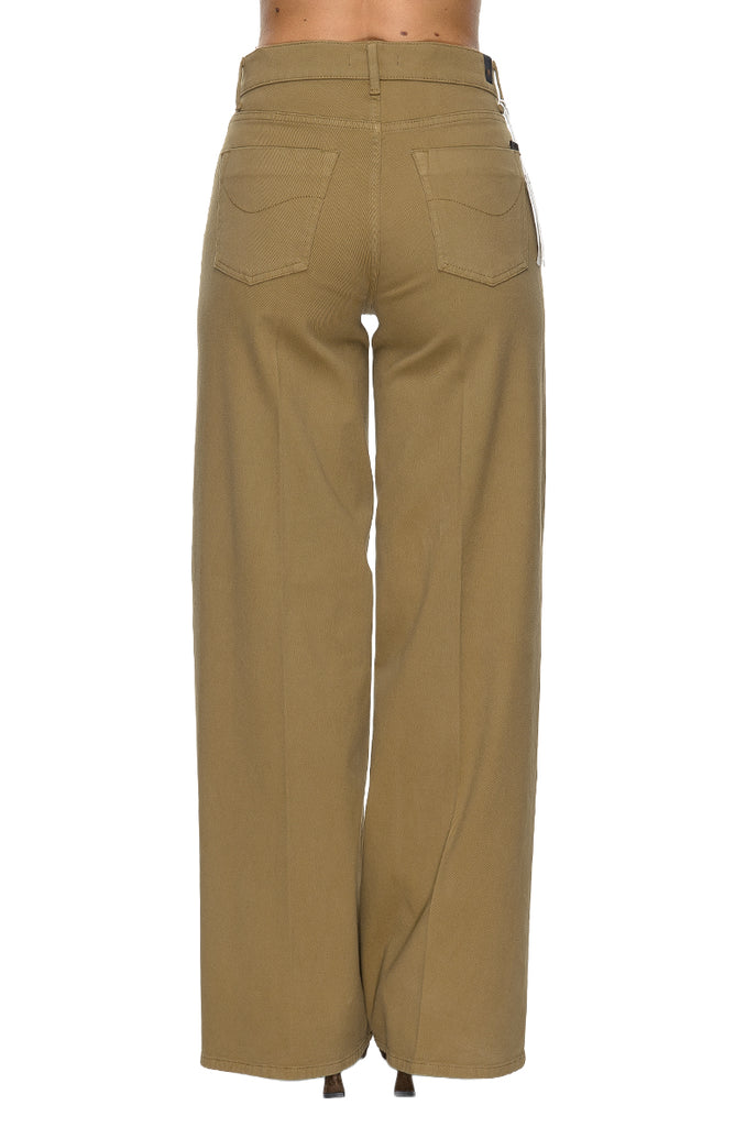 PANTALONE PALAZZO GABARDINA KAKI CIGALA'S