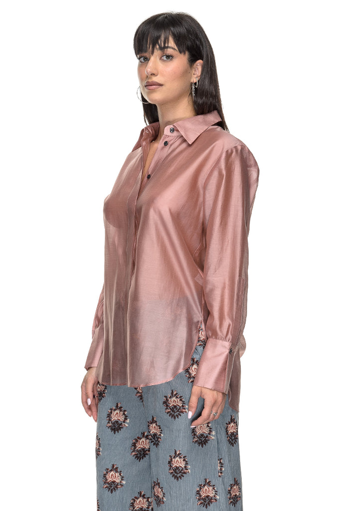 CAMICIA ROSA VOILE GARZA 3+1 FIT