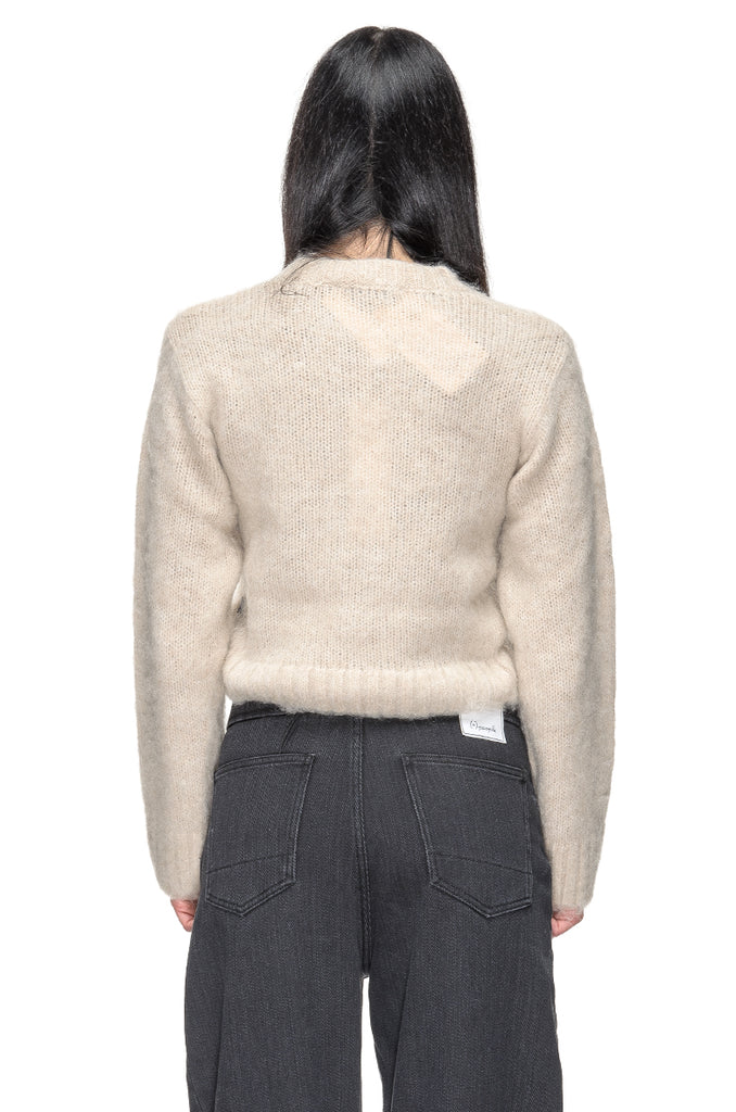 MOIRA SWEATER BRUSHED SILVER LINING DR DENIM