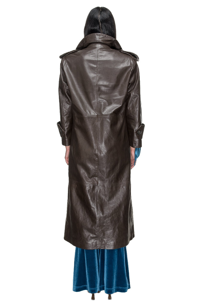 TRENCH MORO IN PELLE MARSEM