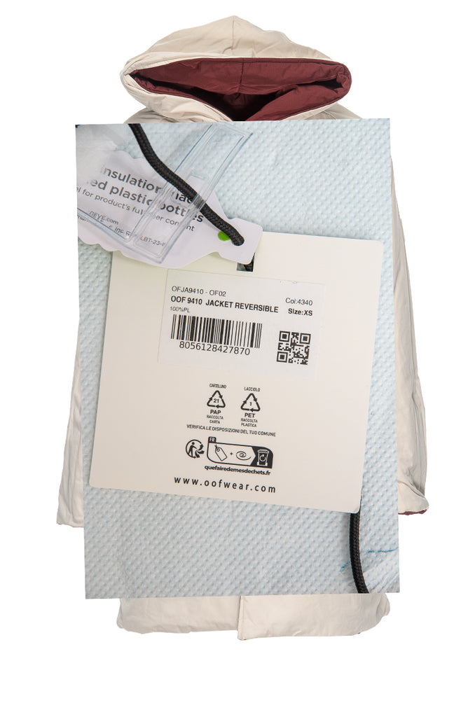 PIUMINO LUNGO REVERSIBILE CHERRY BROWN/PANNA OOF WEAR