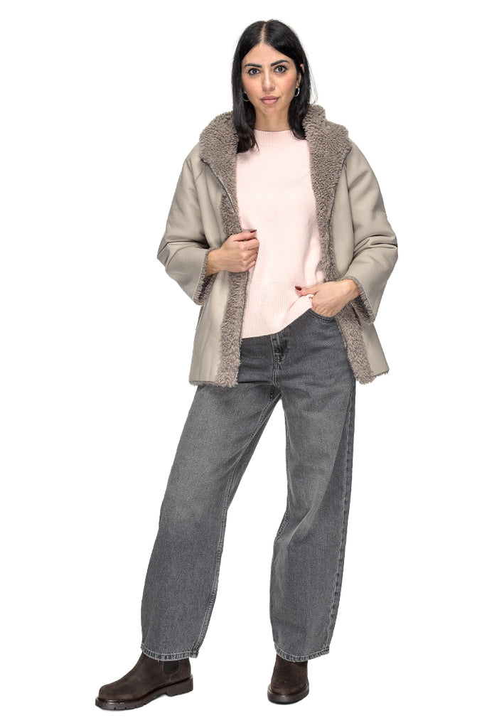 GIACCA ECOFUR LIGHT GREY MEHRAN