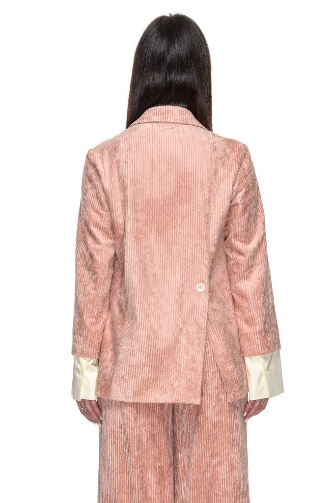 BLAZER VELLUTO A COSTE ROSA PHISIQUE DU ROLE
