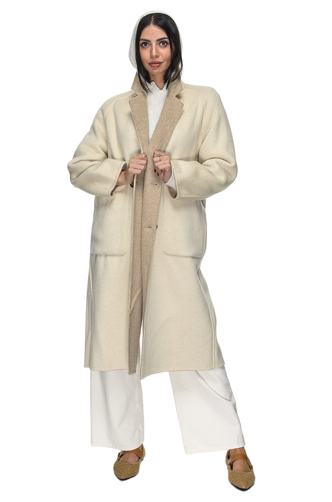 CAPPOTTO DOUBLE PANNA/BEIGE WU SIDE