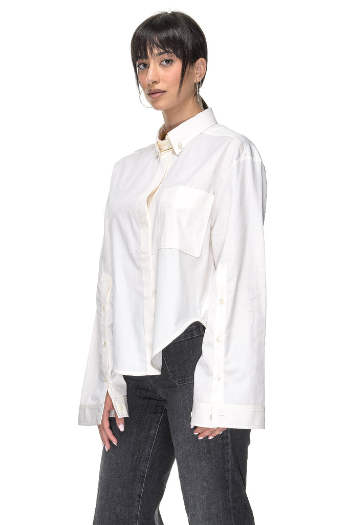 CAMICIA BURRO COTONE CON PIERCING PHISIQUE DU ROLE