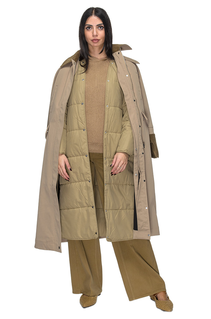 IMPERMEABILE INTERNO IMBOTTITO CAMMELLO OOF WEAR