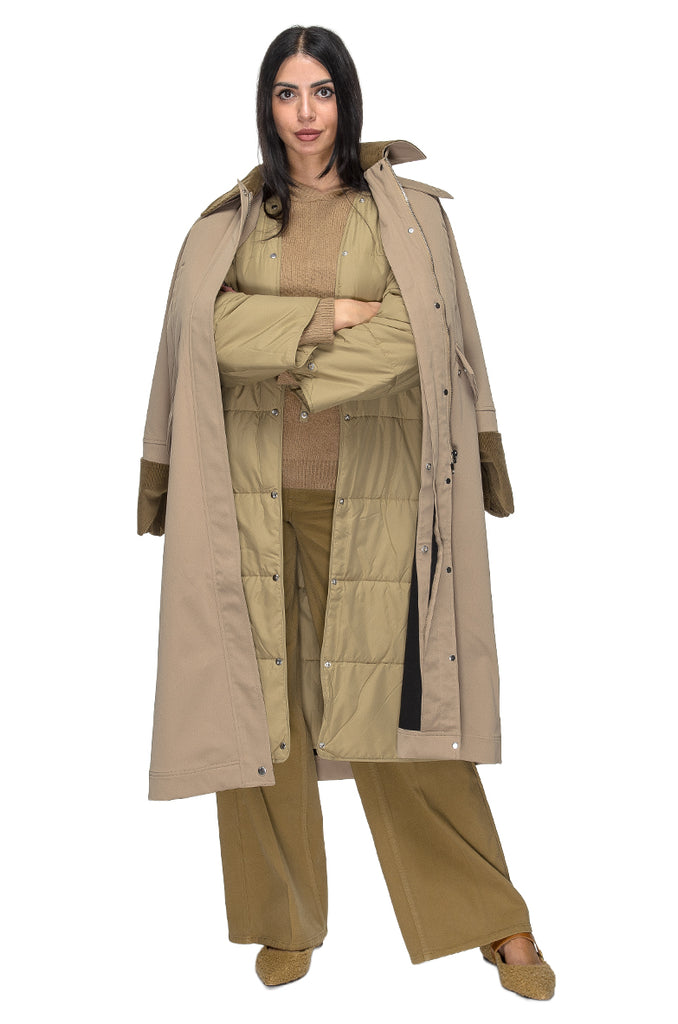 IMPERMEABILE INTERNO IMBOTTITO CAMMELLO OOF WEAR