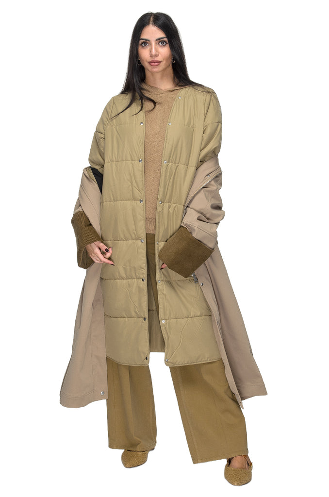 IMPERMEABILE INTERNO IMBOTTITO CAMMELLO OOF WEAR