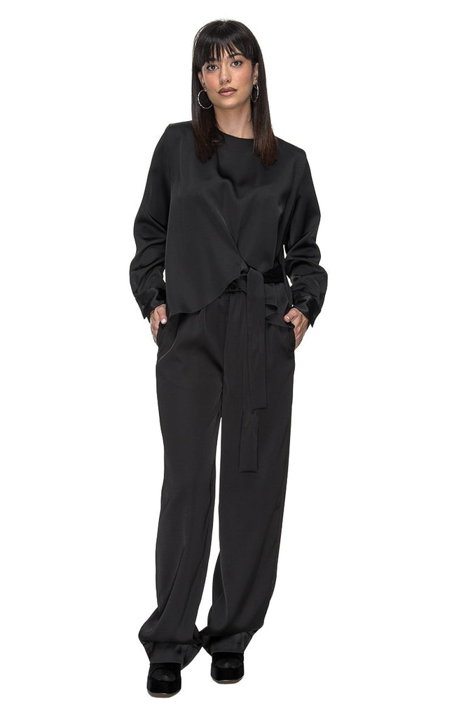 PANTALONE RASO NERO 3+1